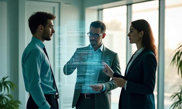 Consultants reviewing metal supply chain analytics